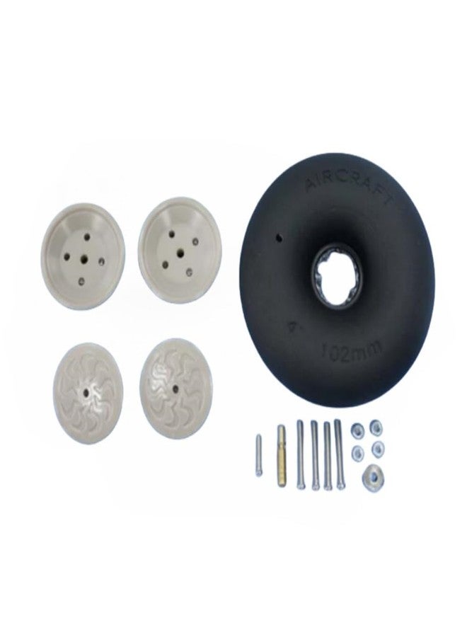 VilogaRC Fixed Wing Model Aircraft Wheel 5 Inches Inflatable PU Wheels Pneumatic Tires Landing Gear Wheel for RC Plane Replacement Parts (2pcs 5.0 Inch/ D127mm) - Image 3